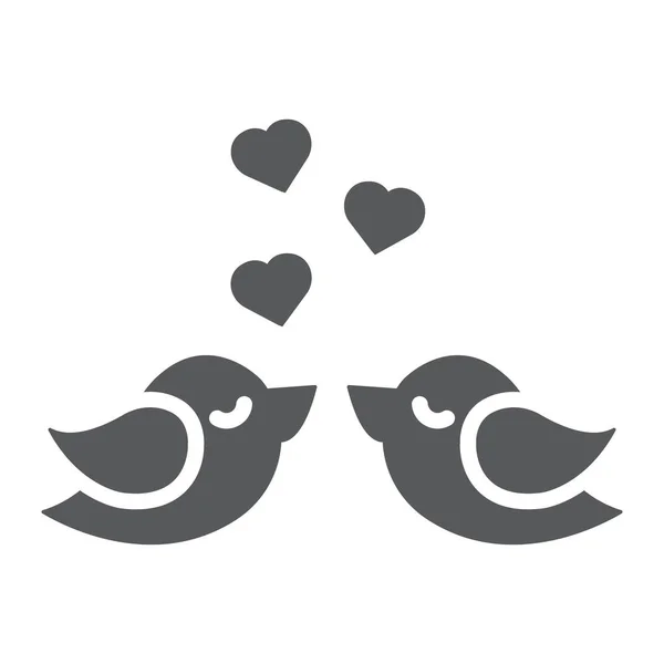 Знак любви птиц, валентинка и праздник, знак животного, векторная графика, сплошной узор на белом фоне, eps 10 . — стоковый вектор