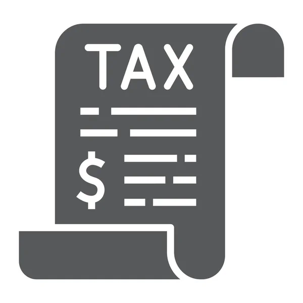 Tax glyph icon, business and finance, taxes sign, vector graphics, a solid pattern on a white background, eps 10. — 스톡 벡터