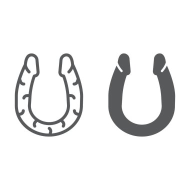 Double dildo line and glyph icon, sex toy and adult, double penis toy sign, vector graphics, a linear pattern on a white background, eps 10.