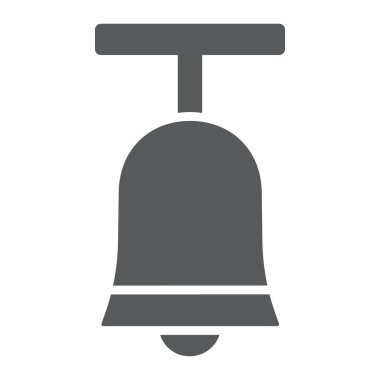 Ayakta duran çan sembolü, paskalya ve din, çan işareti, vektör grafikleri, beyaz arka planda sağlam bir desen, 10 eder.