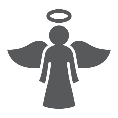 Melek sembolü, din ve dua, kanat işareti, vektör grafikleri, beyaz arka planda sağlam bir desen, 10 birim..