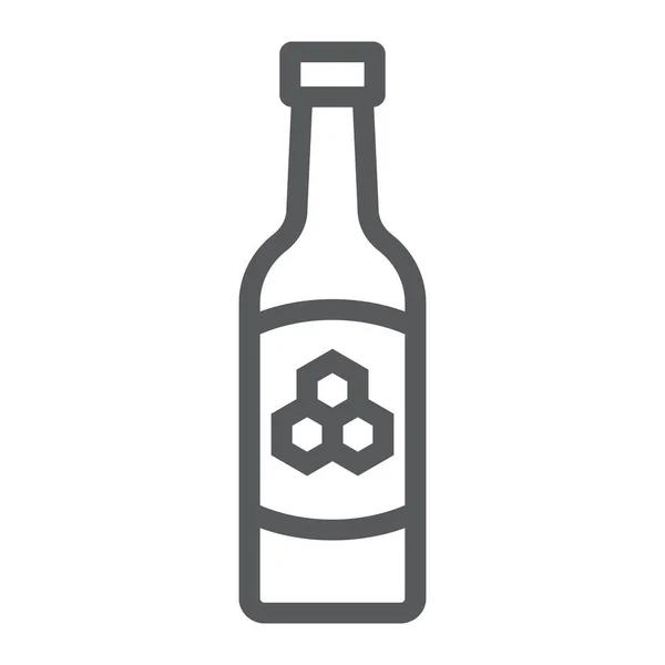 Mead icono de la línea, día de San Patricio y el alcohol, signo de miel, gráficos vectoriales, un patrón lineal sobre un fondo blanco, eps 10 . — Vector de stock