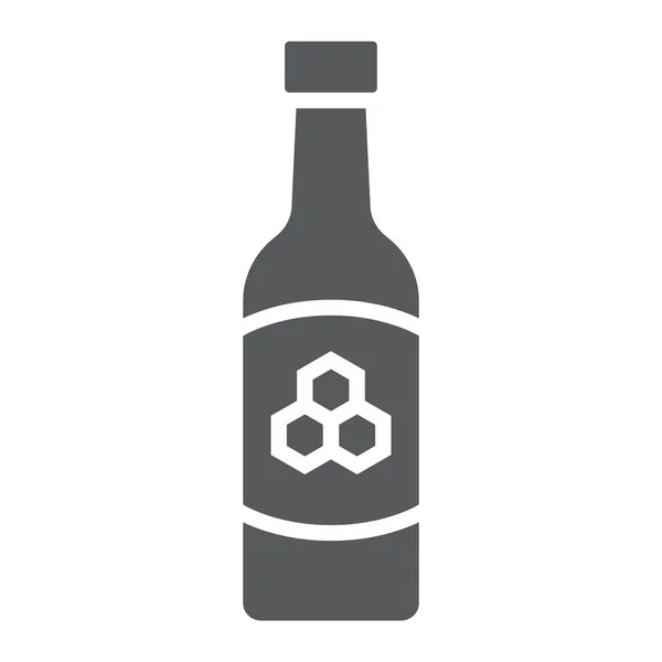 Icona del glifo dell'idromele, giorno delle macchie di st e alcool, segno di miele, grafica vettoriale, un modello solido su uno sfondo bianco, eps 10 . — Vettoriale Stock
