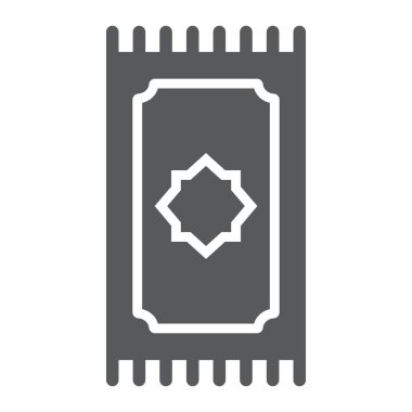 Dua halısı sembolü, ramazan ve islam, dua halı işareti, vektör grafikleri, beyaz arka planda sağlam bir desen,.