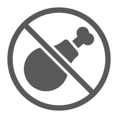 Gıda sembolü yok, yasak ve yasak, yiyecek işareti yok, vektör grafikleri, beyaz arka planda katı bir kalıp, 10 kilo..