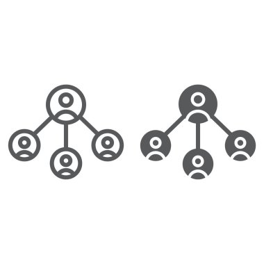 İş Ağı Çizgisi ve İşaret Simgesi, İş ve Küresel, Sosyal Ağ İşareti, Vektör Grafikleri, Beyaz arkaplan üzerinde doğrusal bir desen, 10.