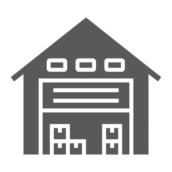 Lagerglyf ikon, logistik och lagring, garage leverans tecken vektor grafik, en solid ikon på en vit bakgrund, eps 10. — Stock vektor
