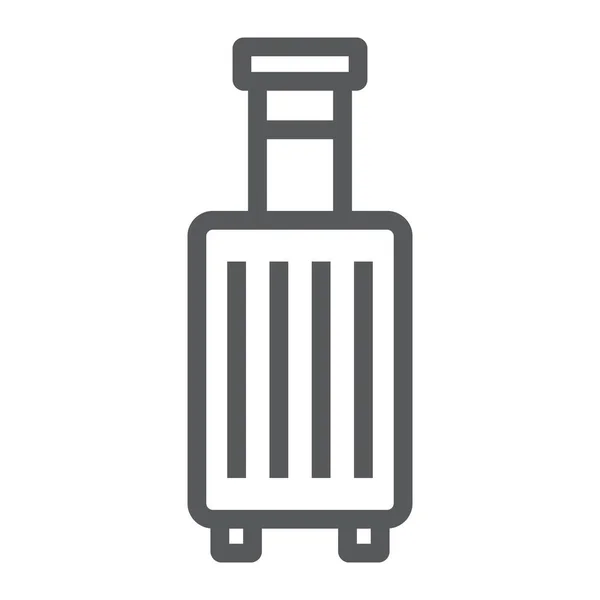 Mala Ícone de linha guarda-chuva, viagens e bagagem, gráficos de vetor de sinal de bagagem, um ícone linear em um fundo branco, eps 10 . — Vetor de Stock