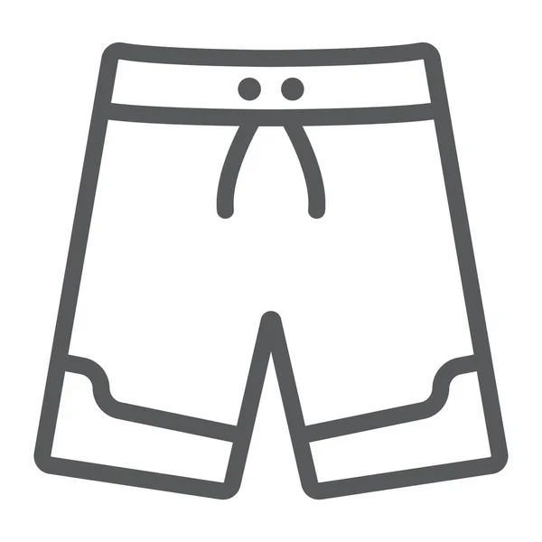 Ref. Swimming trunks line icon, summer and beach, beach trunks sign vector graphics, a linear icon on a white background, eps 10 . — стоковый вектор