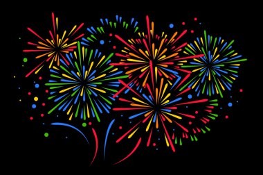 Vektör tatil havai fişek