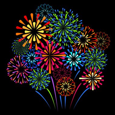 Vektör tatil havai fişek