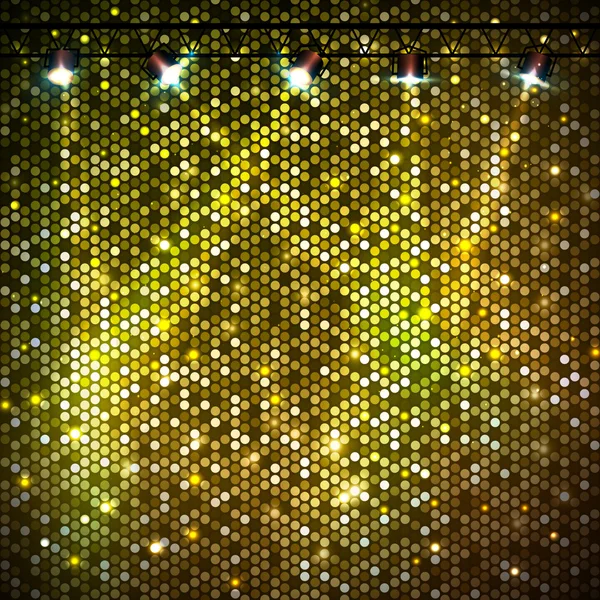 Ντίσκο νέον αφηρημένη χρυσό φόντο — Διανυσματικό Αρχείο