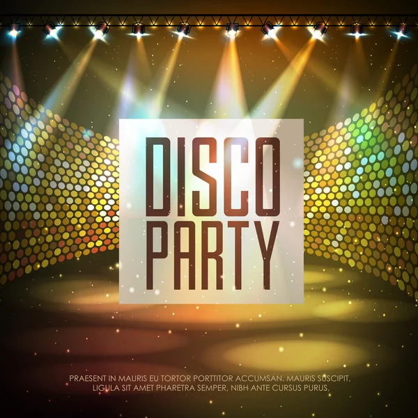 Fond abstrait disco. Affiche disco — Image vectorielle