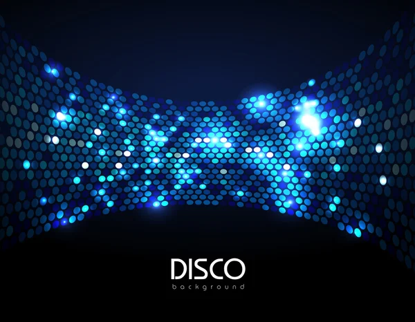Disco abstracto azul neón fondo — Vector de stock
