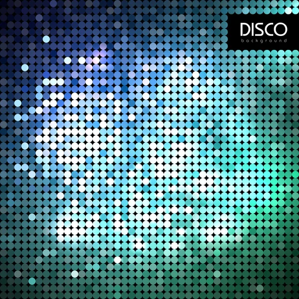 Disco abstracte blauwe neon achtergrond — Stockvector