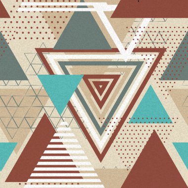 Soyut hipster çokgen üçgen arka plan. Seamless üçgeni modeli