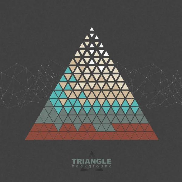 Astratto hipster poligono triangolo di sfondo. Modello triangolare — Vettoriale Stock