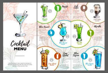 kokteyl menü tasarımı