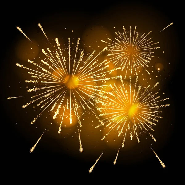 Fuegos artificiales de vacaciones vectoriales — Vector de stock