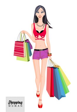 Alışveriş kadın modeli. Alışveriş. Büyük Satış