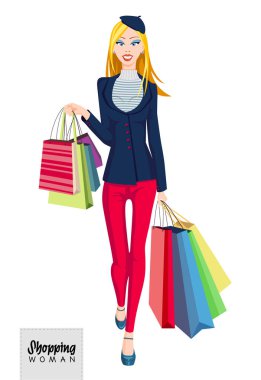 Alışveriş kadın modeli. Alışveriş. Büyük Satış