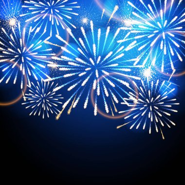 Vektör tatil havai fişek. Bağımsızlık günü