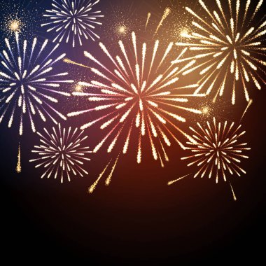 Vektör tatil havai fişek. Bağımsızlık günü