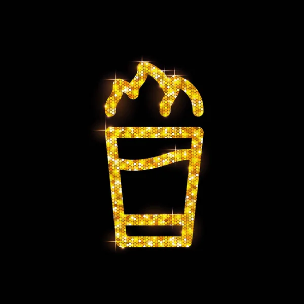 Золотой коктейль плоская икона. Хиросима — стоковый вектор