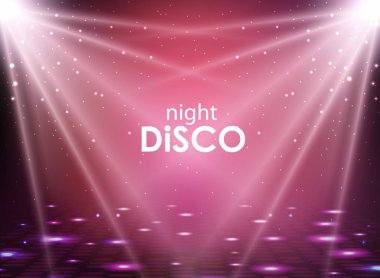 Disko arka plan. Disko topu doku. Spot ışık ışınları