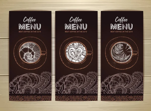 Дизайн кавового меню. Декоративний ескіз чашки кави або чаю — стоковий вектор