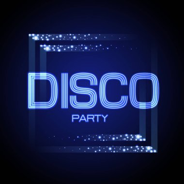 Neon işareti. disko partisi
