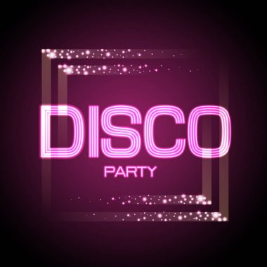Neon işareti. disko partisi