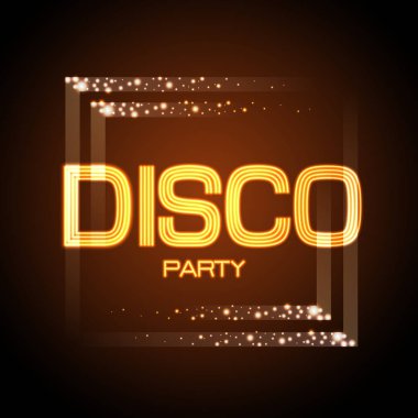 Neon işareti. disko partisi
