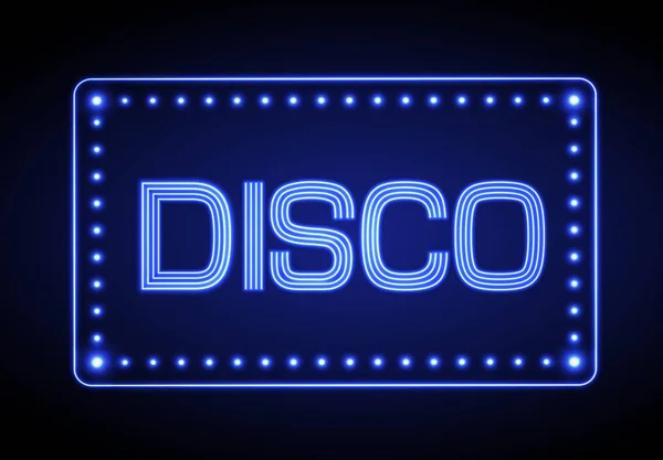 Signo de neón. Fiesta discográfica — Vector de stock