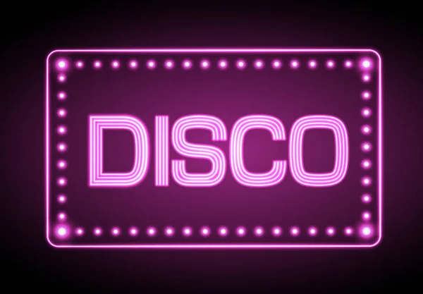 Neonowy znak. disco party — Wektor stockowy
