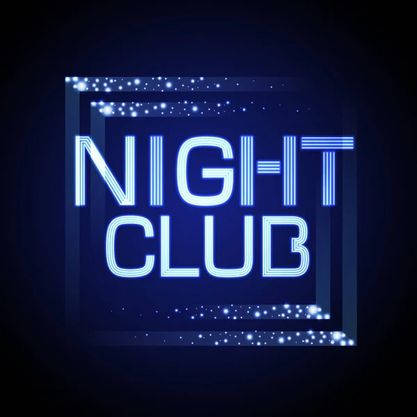 Neon işareti. gece kulübü — Stok Vektör