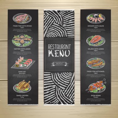 Restoran menü tasarımı çizim tebeşir