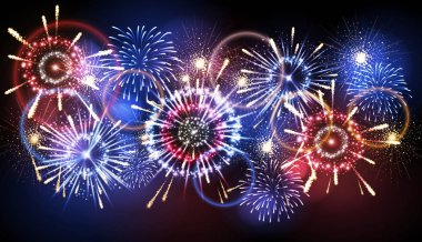 Vektör tatil havai fişek