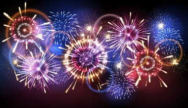 Vektör tatil havai fişek