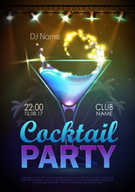 disko arka plan. kokteyl parti afişi