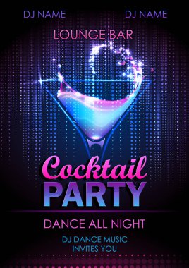 disko arka plan. kokteyl parti afişi