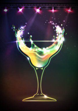 Disko kokteyl arka plan