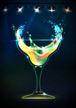 Disko kokteyl arka plan