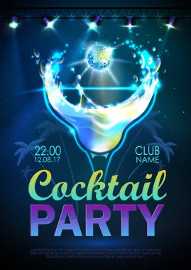 disko arka plan. kokteyl parti afişi