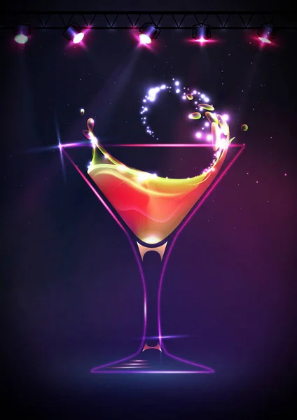 Disco Cocktail bakgrund — Stock vektor