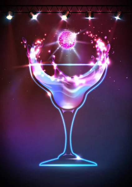 Disco-Cocktail Hintergrund — Stockvektor