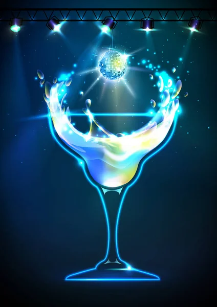 Disco Fond de cocktail — Image vectorielle