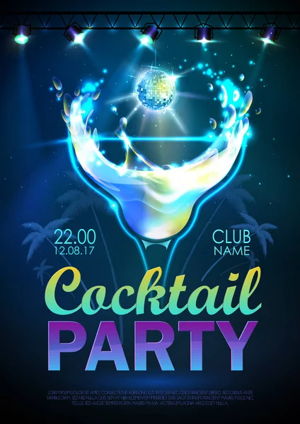 disko arka plan. kokteyl parti afişi