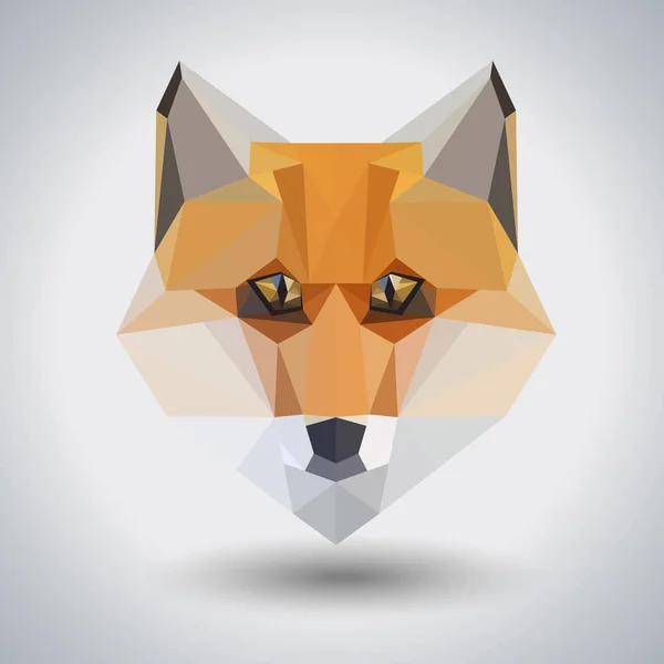 Abstracte veelhoekige tirangle dierlijke fox. Hipster dierlijke illustratie — Stockvector