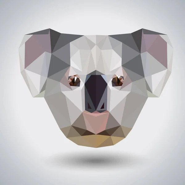 Abstracte veelhoekige tirangle dierlijke koala. Hipster dierlijke illustratie — Stockvector